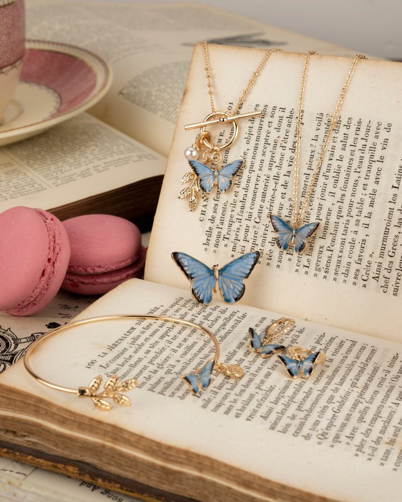 FableEnglandEnamelBlueButterflyJewellery